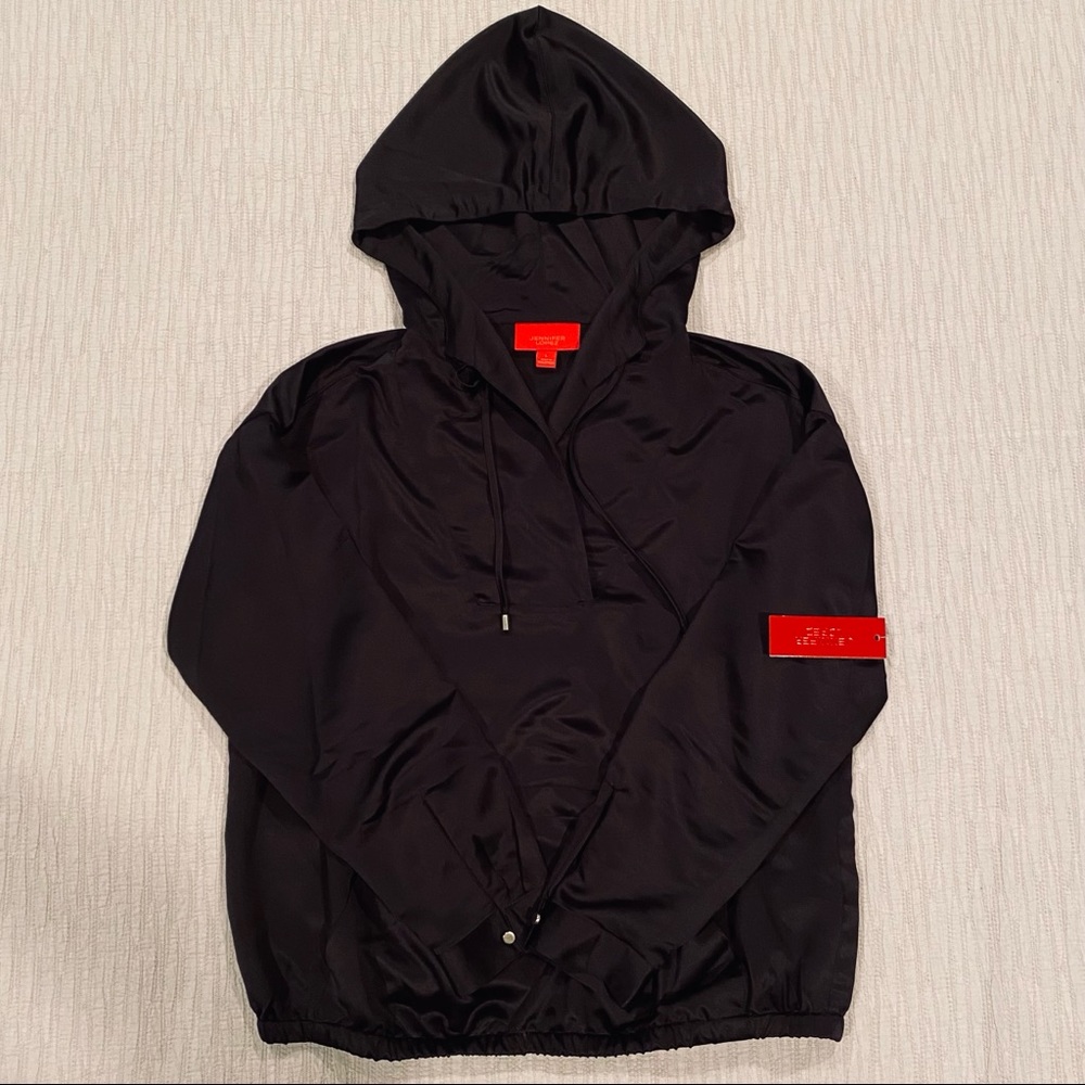 JLO black satiny hoodie